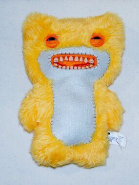 2018 Spin Master Fuggler 12" Yellow Awkward Bear Creature Plush Fugglers